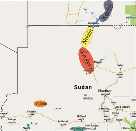 (PDF) Nubian language map | Roger Blench - Academia.edu