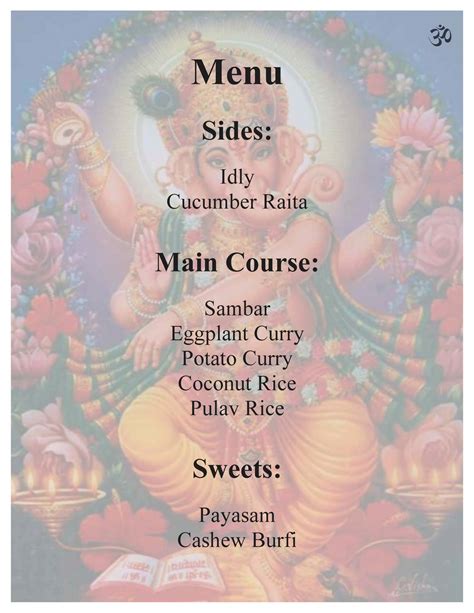 crazy little thing called blog: My Indian Wedding - Menu