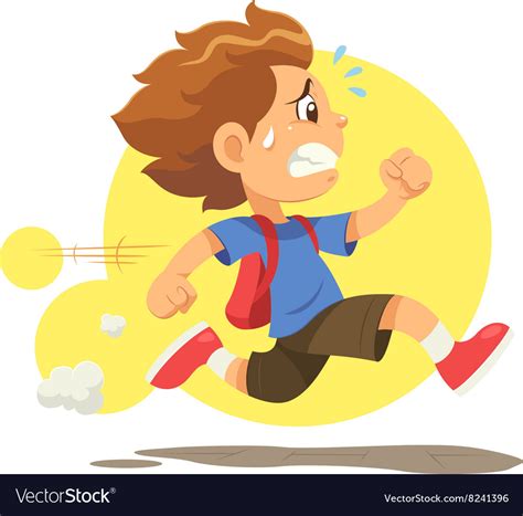 Late To School Royalty Free Vector Image | School cartoon, Vector images, Vector free