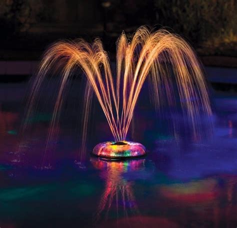 Floating Pool Fountain With Lights