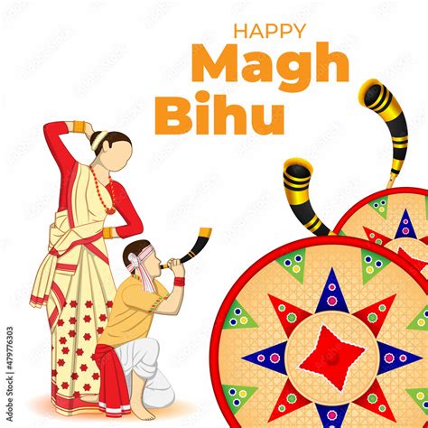 Vector illustration of Magh Bihu Stock Vector | Adobe Stock