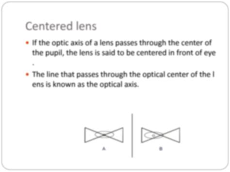 SOLUTION: Centration decentration dispensing optometry - Studypool