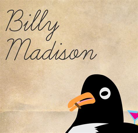 Billy Madison Minimalist Penguin Poster, Adam Sanlder 5 Printable Files, 16x20, 12x16, 11x14 ...