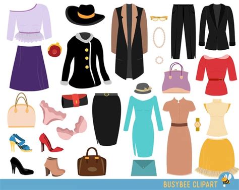 Clothes Clipart. Fashion Clipart Fashion Clothes Clipart Women - Etsy