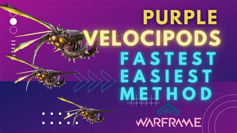 Easiest and fastest way to get Purple Velocipod Tags in Warframe - YouTube