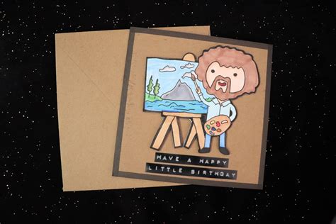 Bob Ross Birthday Card - Etsy