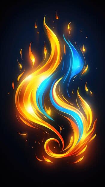 Realistic Fire Drawing Color