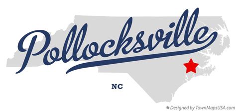 Map of Pollocksville, NC, North Carolina