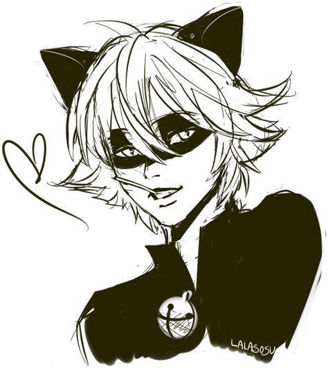 Chat Noir sketch by LALASOSU2 on DeviantArt