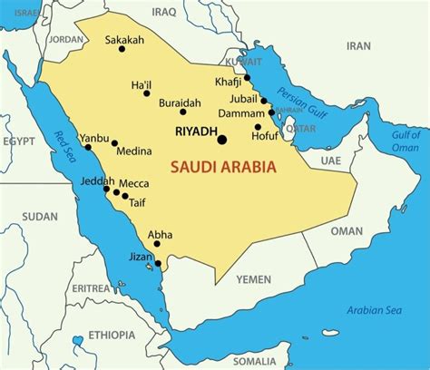 Gulf Countries Map - CROSSINGMYWIRES