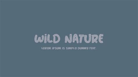 Wild Nature Font : Download Free for Desktop & Webfont