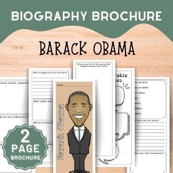 Historical Biography, Barack Obama Biography Brochure, PDF, 2 Pages