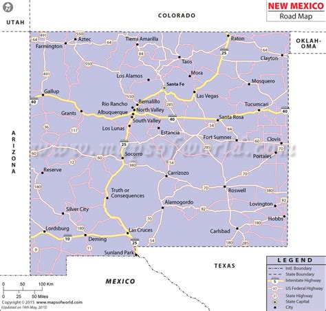 New Mexico Road Map | Map of New Mexico Roads