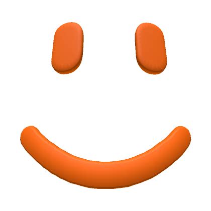 Orange Smile Face (3D) | Roblox Item - Rolimon's