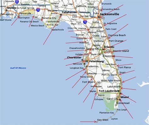 Florida Panhandle Map - Map Of Florida Coast Beaches - Printable Maps