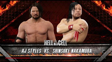 WWE 2K17: AJ Styles vs Shinsuke Nakamura #HIAC - YouTube