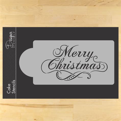 Cake Side Stencil for Merry Christmas Cakes – Confection Couture Stencils