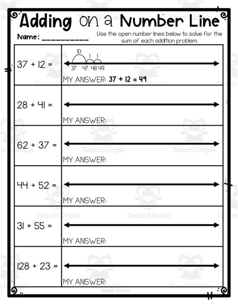 Adding and Subtracting with Number Line Worksheet - Have Fun Teaching - Worksheets Library