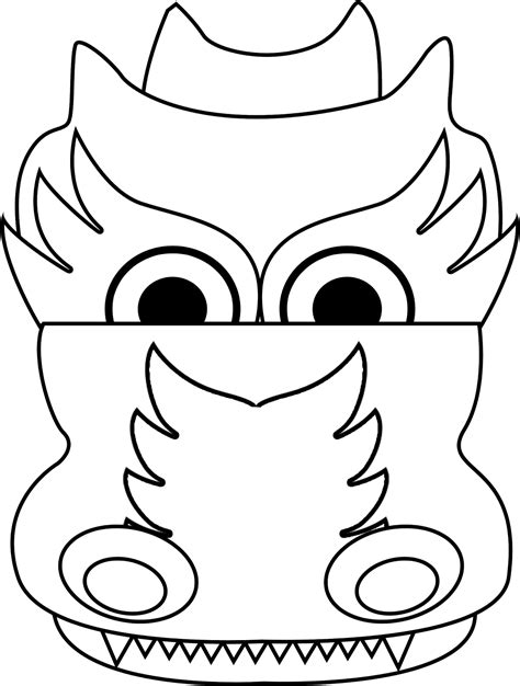 Printable Dragon Paper Bag Puppet Template