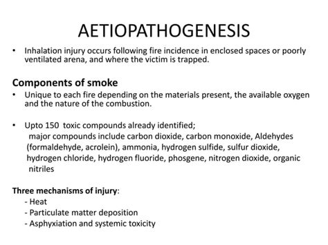 Inhalational burns injury