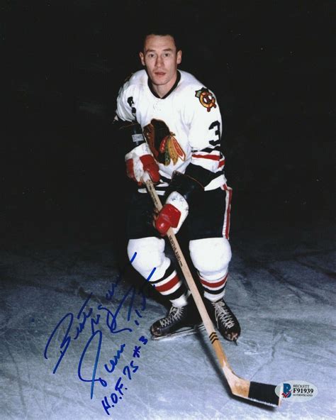 PIERRE PILOTE Signed Chicago BLACKHAWKS 8x10 PHOTO with Beckett COA ...