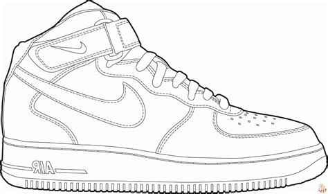 Nike Shoe Outline Coloring Page