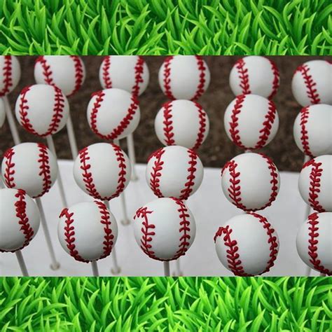 Baseball cake pops ⚾ | Baseball cake, Baseball cake pops, Candy truffles