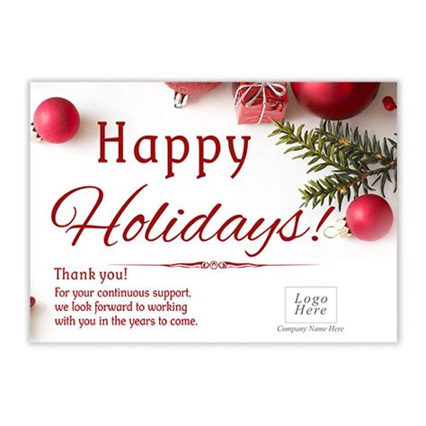 Holiday Wishes Corporate Holiday Card