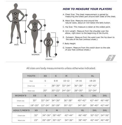 Size Charts