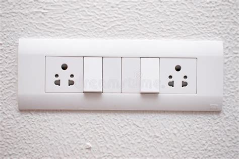 DESIGNER ELECTRICAL SWITCH BOARD with 3 PIN SOCKET and TWO SWITCH Stock Image - Image of switch ...