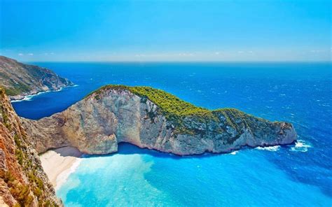 Scarica sfondi Zante, 4k, spiaggia, scogliere, mare, estate, Grecia per desktop libero. Immagini ...