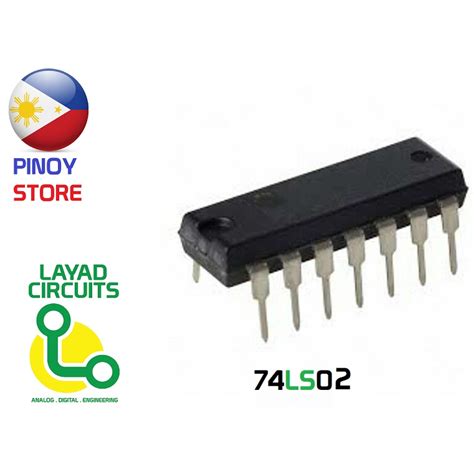 74LS02 NOR Gate 7402 logic circuit IC gate Quad 14 pin digital integrated circuit | Shopee ...