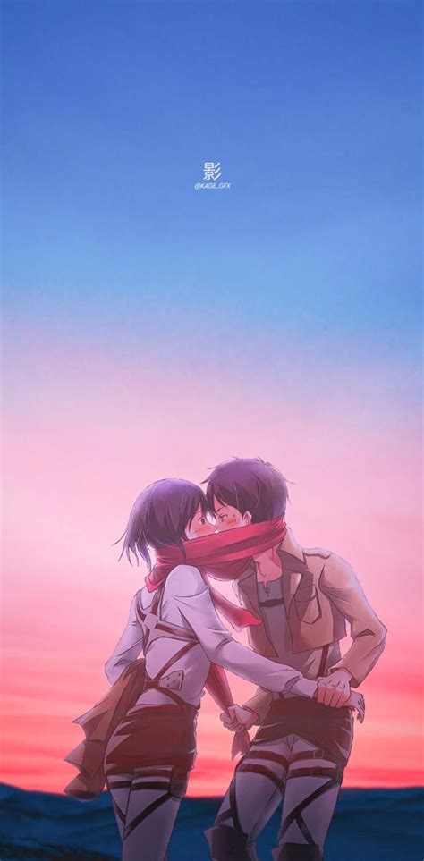 Eren and Mikasa wallpaper by Kagegfx - Download on ZEDGE™ | 19c3 ...