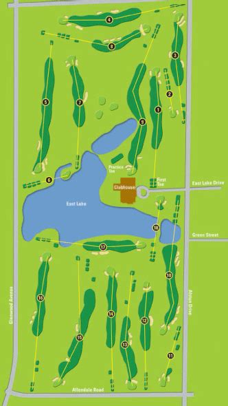 Lectura cuidadosa constructor mezcla east lake golf club map melocotón ...