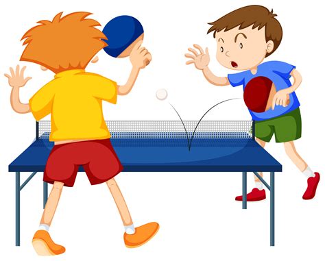 People playing table tennis 366255 Vector Art at Vecteezy