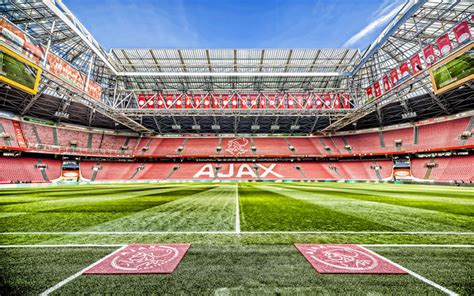 Download wallpapers Johan Cruijff Arena, empty stadium, Ajax stadium, Amsterdam Arena, soccer ...