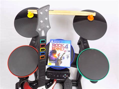 Playstation 5 / 4 Ps5 Ps4 Rock Band 4 Band Bundle Guitar Hero Drum ...