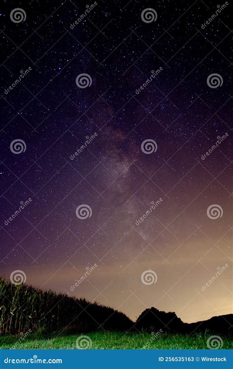 Milky way in the night sky stock image. Image of beautiful - 256535163