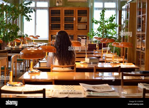 Reading-room in the library Stock Photo - Alamy