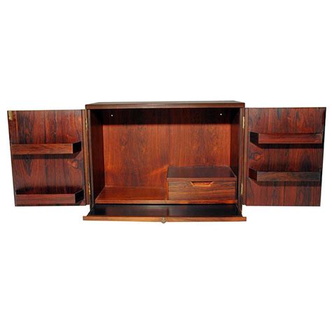 Wall Mounted Rosewood Bar Cabinet by Svend Langkilde at 1stDibs | wall ...