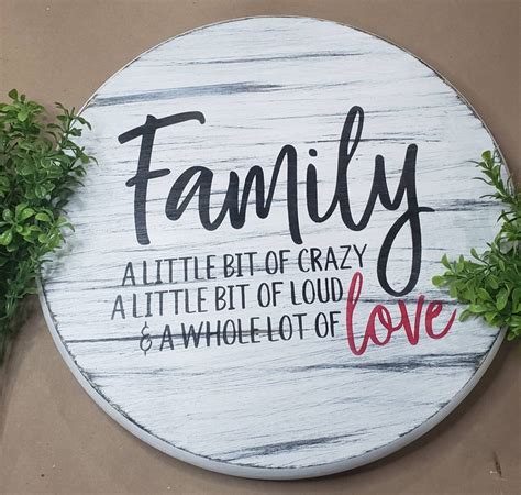 15 Inch Round Lazy Susan With Family Quote Distressed White - Etsy