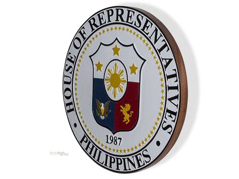 House of Representatives of the Philippines Seal Plaque Tail Shields ...