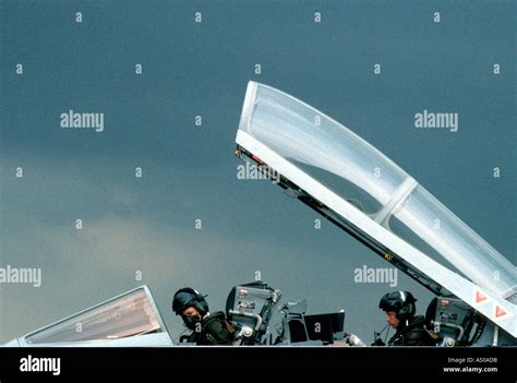 Pilot and navigator in cockpit of Tornado jet aircraft Stock Photo - Alamy