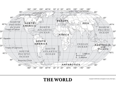 Blank World Geography Map