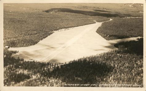 Airport West Yellowstone, MT Postcard