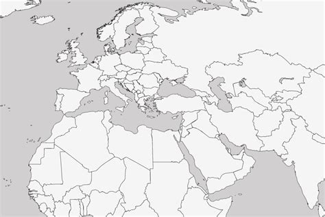 Map Of Europe And Asia No Labels