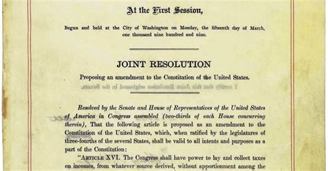 United States Constitution and Citizenship Day: 16th Amendment