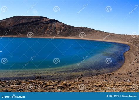 Blue Volcanic lake stock photo. Image of volcanic, sunny - 16699970