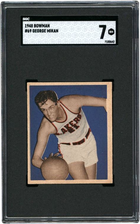 1948 Bowman Basketball #69 George Mikan Rookie Card SGC NM 7