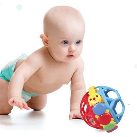 Baby Play Ball ABS Baby Bendy Ball Toddlers Fun Multicolor Activity Educational Toys Baby ...